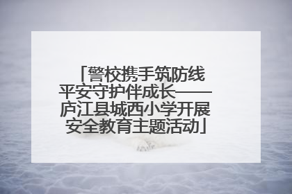 警校携手筑防线 平安守护伴成长——庐江县城西小学开展安全教育主题活动