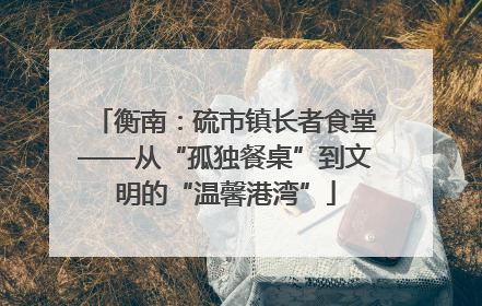 衡南：硫市镇长者食堂——从“孤独餐桌”到文明的“温馨港湾”