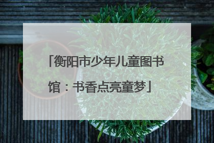 衡阳市少年儿童图书馆：书香点亮童梦