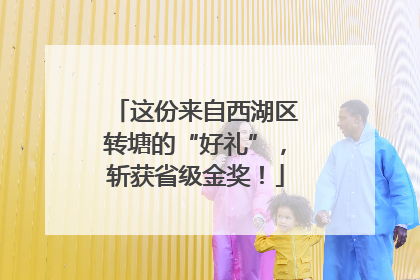这份来自西湖区转塘的“好礼”，斩获省级金奖！