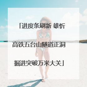 进度条刷新 雄忻高铁五台山隧道正洞掘进突破万米大关