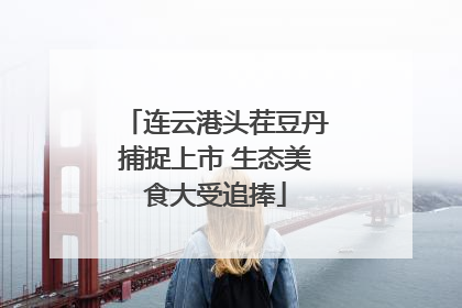 连云港头茬豆丹捕捉上市 生态美食大受追捧