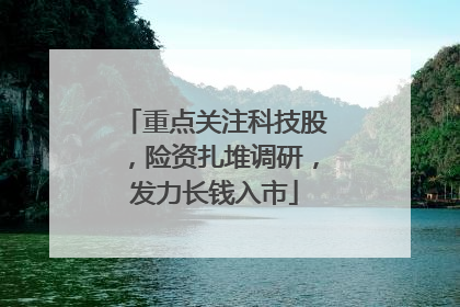 重点关注科技股，险资扎堆调研，发力长钱入市