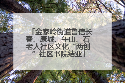 金家岭街道鲁信长春、康城、午山、石老人社区文化“两创”社区书院结业