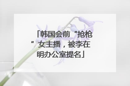 韩国会前“抢枪”女主播，被李在明办公室提名
