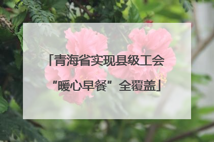 青海省实现县级工会“暖心早餐”全覆盖