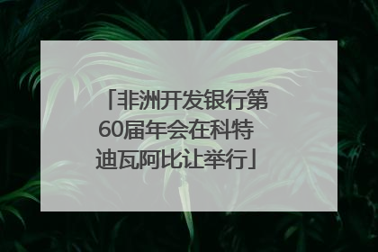 非洲开发银行第60届年会在科特迪瓦阿比让举行