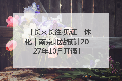 长来长往·见证一体化｜南京北站预计2027年10月开通