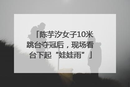 陈芋汐女子10米跳台夺冠后，现场看台下起“娃娃雨”