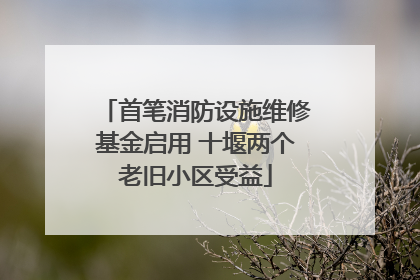 首笔消防设施维修基金启用 十堰两个老旧小区受益