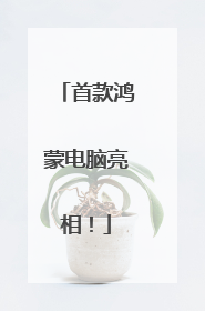 首款鸿蒙电脑亮相！