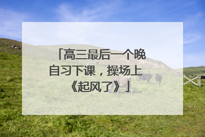 高三最后一个晚自习下课，操场上《起风了》