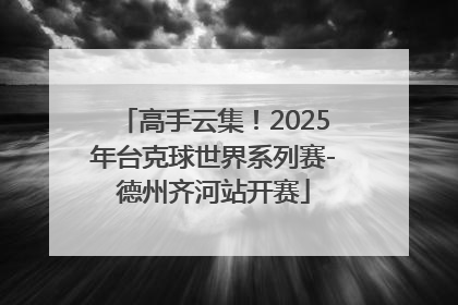 高手云集！2025年台克球世界系列赛-德州齐河站开赛