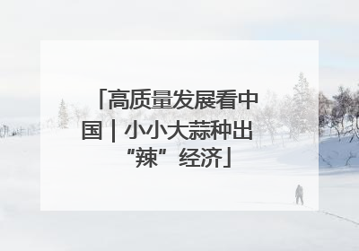 高质量发展看中国｜小小大蒜种出“辣”经济