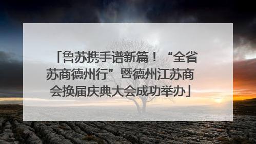 鲁苏携手谱新篇！“全省苏商德州行”暨德州江苏商会换届庆典大会成功举办