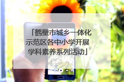 鹤壁市城乡一体化示范区各中小学开展学科素养系列活动