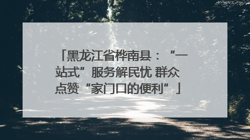 黑龙江省桦南县：“一站式”服务解民忧 群众点赞“家门口的便利”