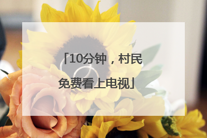10分钟，村民免费看上电视