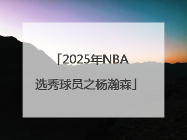 2025年NBA选秀球员之杨瀚森