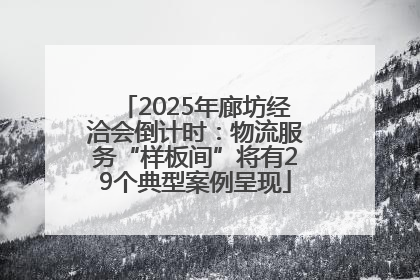 2025年廊坊经洽会倒计时：物流服务“样板间”将有29个典型案例呈现