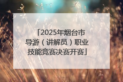2025年烟台市导游（讲解员）职业技能竞赛决赛开赛