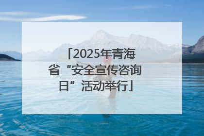 2025年青海省“安全宣传咨询日”活动举行