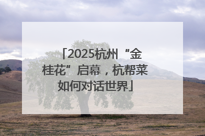 2025杭州“金桂花”启幕，杭帮菜如何对话世界