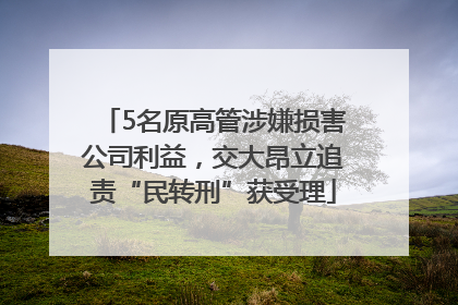 5名原高管涉嫌损害公司利益，交大昂立追责“民转刑”获受理