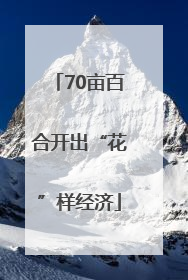 70亩百合开出“花”样经济