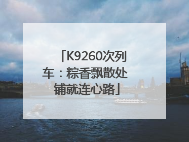 K9260次列车：粽香飘散处 铺就连心路